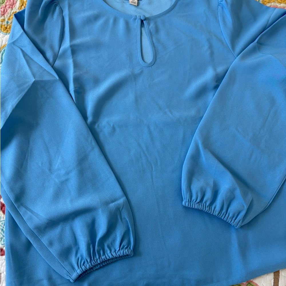 J. Crew Vibrant Blue Blouse